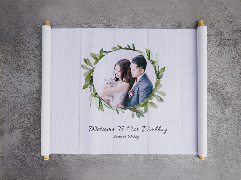 客製結婚簽名綢